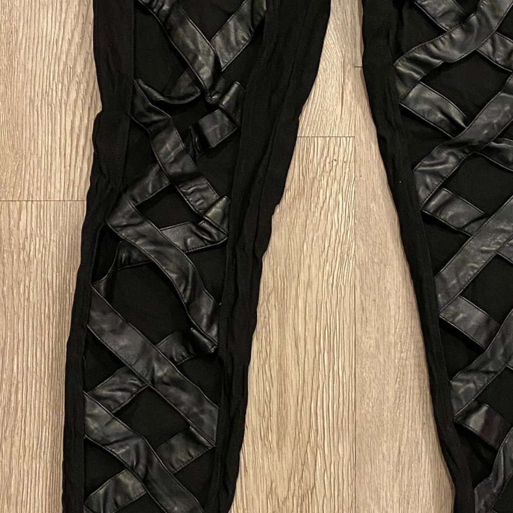 Black Leather Leggins